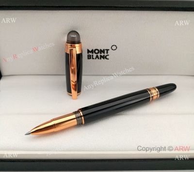 Fake Mont Blanc Starwalker Midnight Rollerball Pen Rose Gold Trim